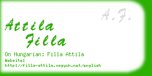 attila filla business card